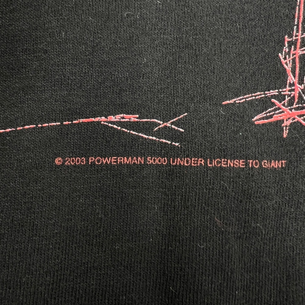 Alstyle Powerman 5000 2003 Fake Revolution Tour T-Shirt XL Black Men Vintage Tee - Picture 6 of 9